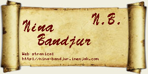Nina Banđur vizit kartica